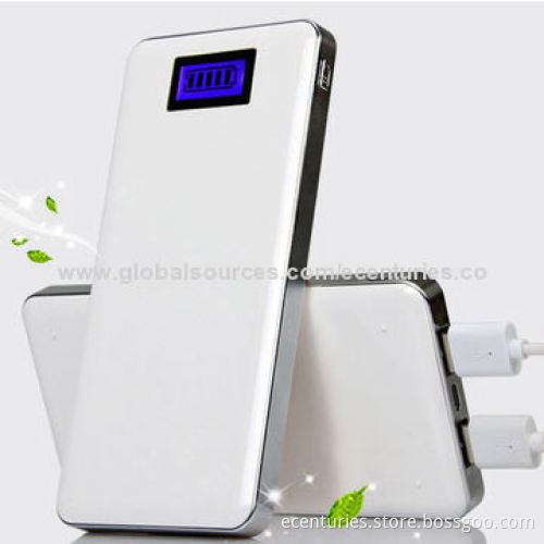 12,000mAh power bank with big capacity with LED display